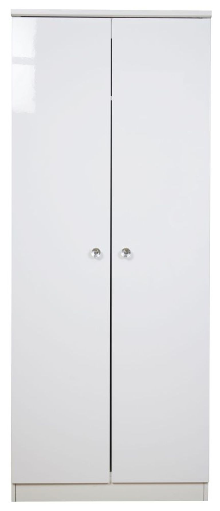 Lumiere White 2 Door Plain Wardrobe