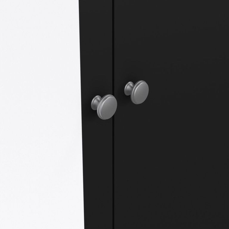 Madrid Black 2 Door Combi Wardrobe
