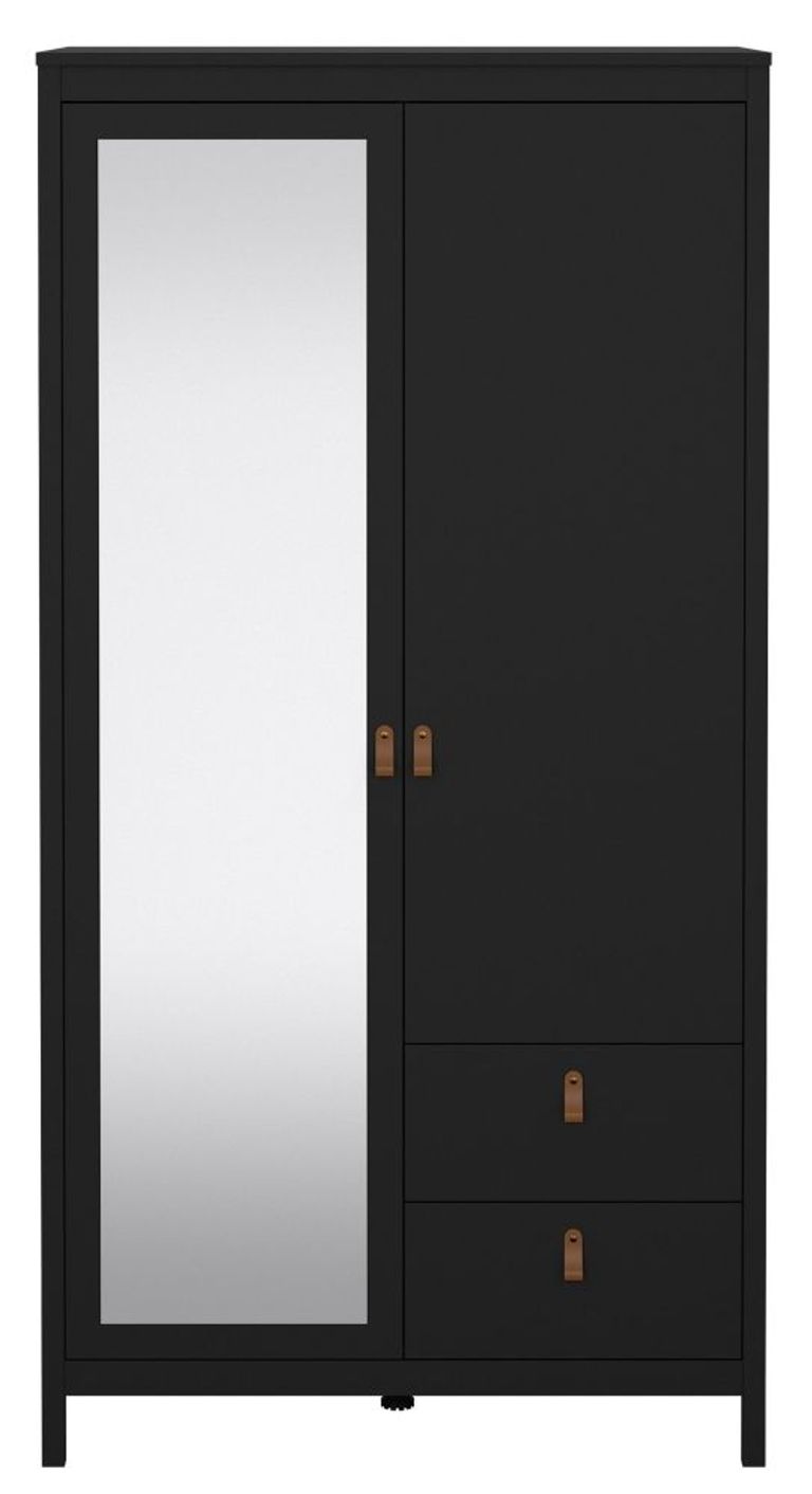 Madrid Black 2 Door Combi Wardrobe