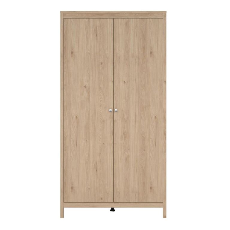Madrid Jackson Hickory Oak 2 Door Wardrobe