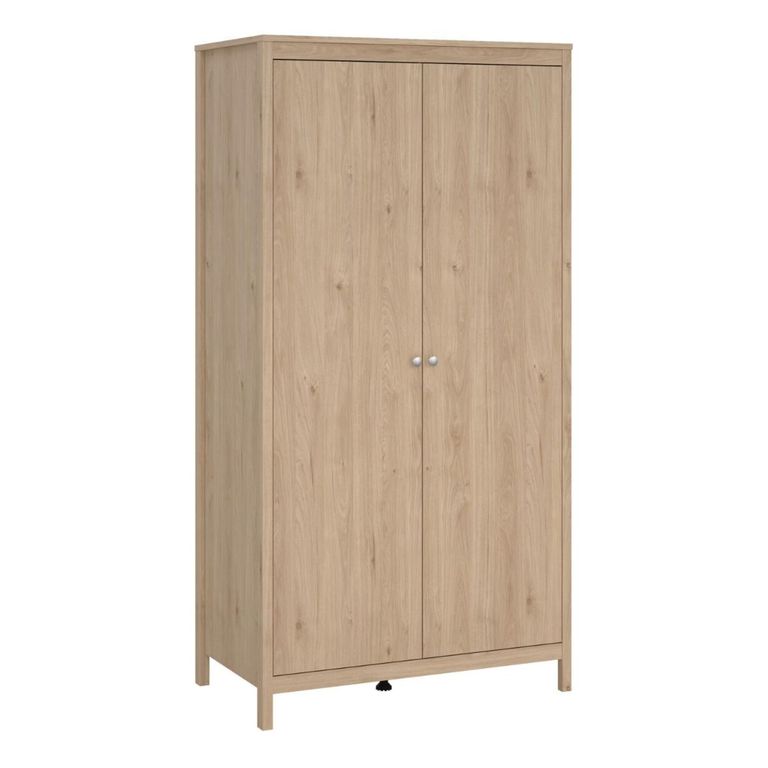 Madrid Jackson Hickory Oak 2 Door Wardrobe