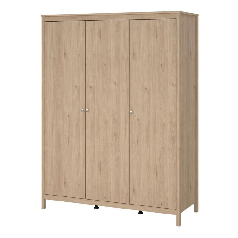 Madrid Jackson Hickory Oak 3 Door Wardrobe