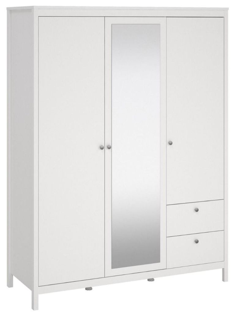Madrid White 2 Door Combi Wardrobe
