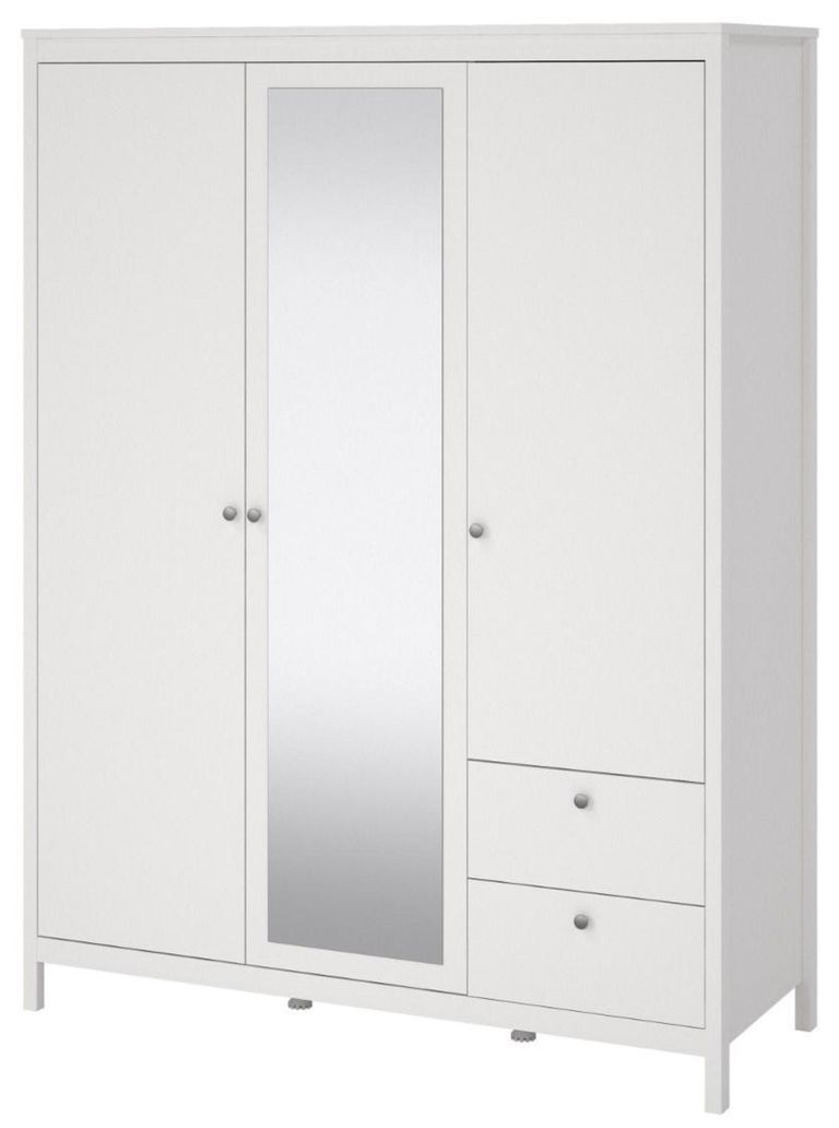 Madrid White 2 Door Combi Wardrobe