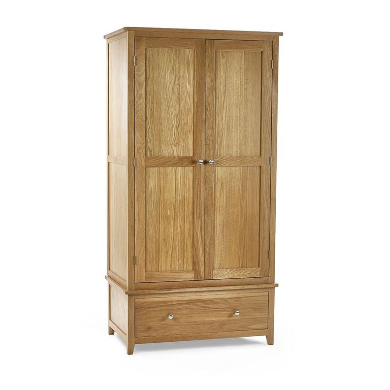 Mallory Combi Wardrobe - 2 Door - 1 Drawer - Double - Oak