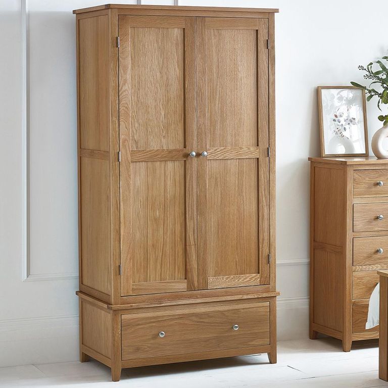Mallory Combi Wardrobe - 2 Door - 1 Drawer - Double - Oak