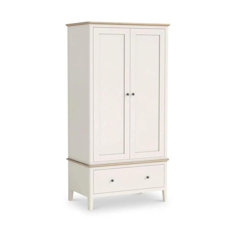 Marlow Wardrobe - 2 Door - 1 Drawer - White