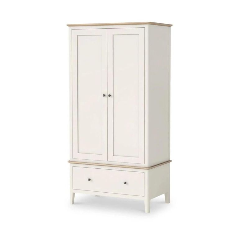 Marlow Wardrobe - 2 Door - 1 Drawer - White