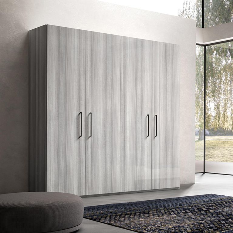 Mia Wardrobe - 4 Door - Grey
