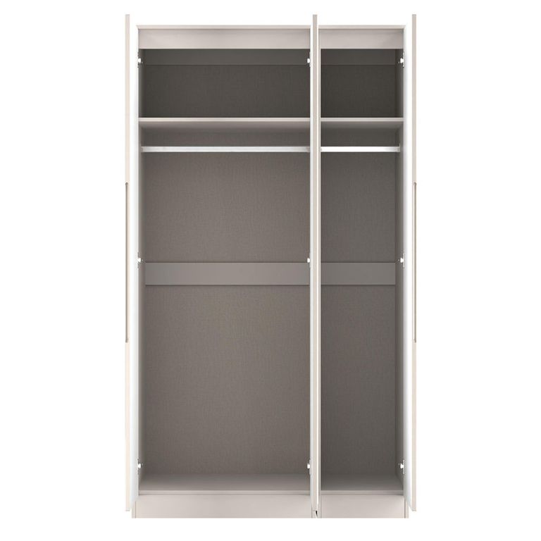 Milan Cashmere Gloss 3 Door Tall Triple Wardrobe - 1 Mirror