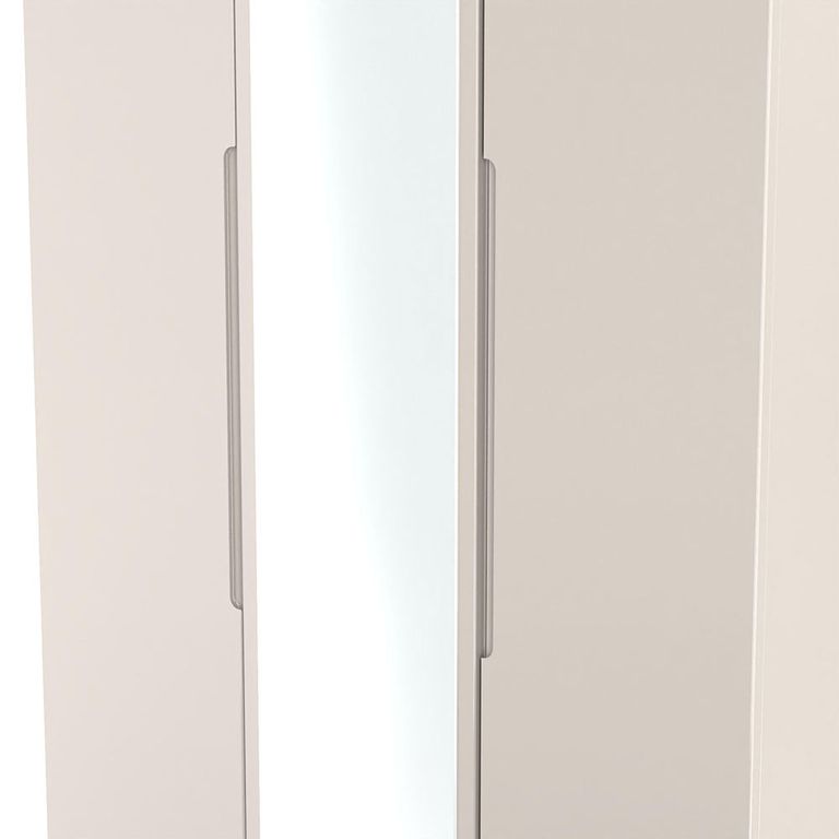Milan Cashmere Gloss 3 Door Tall Triple Wardrobe - 1 Mirror