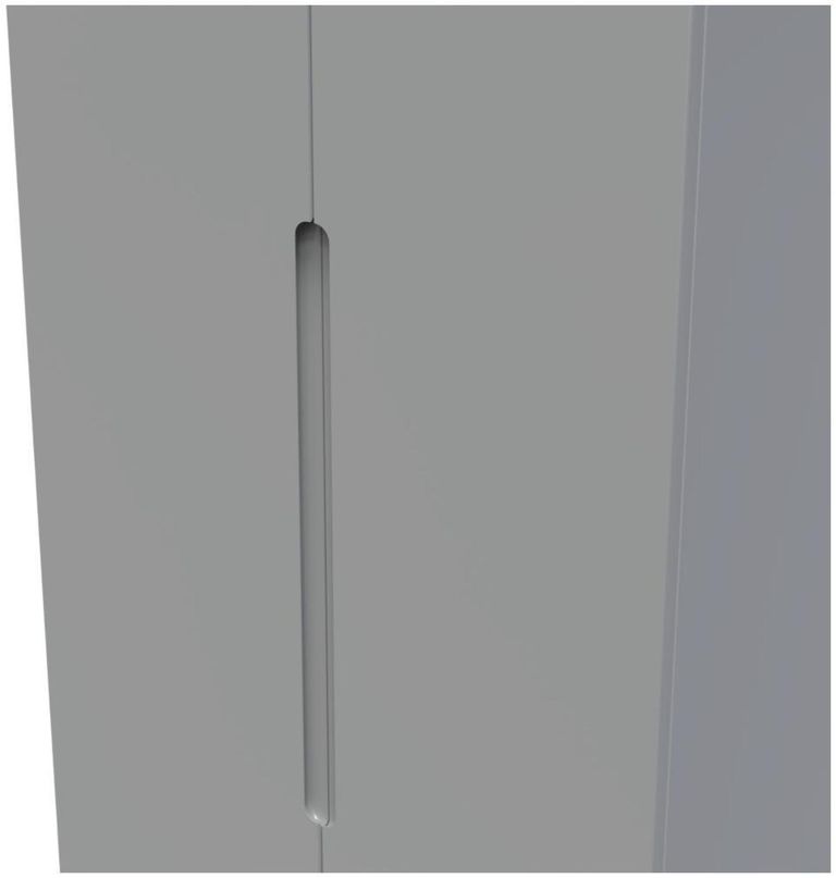 Milan Grey 2 Door 2 Drawer Double Wardrobe