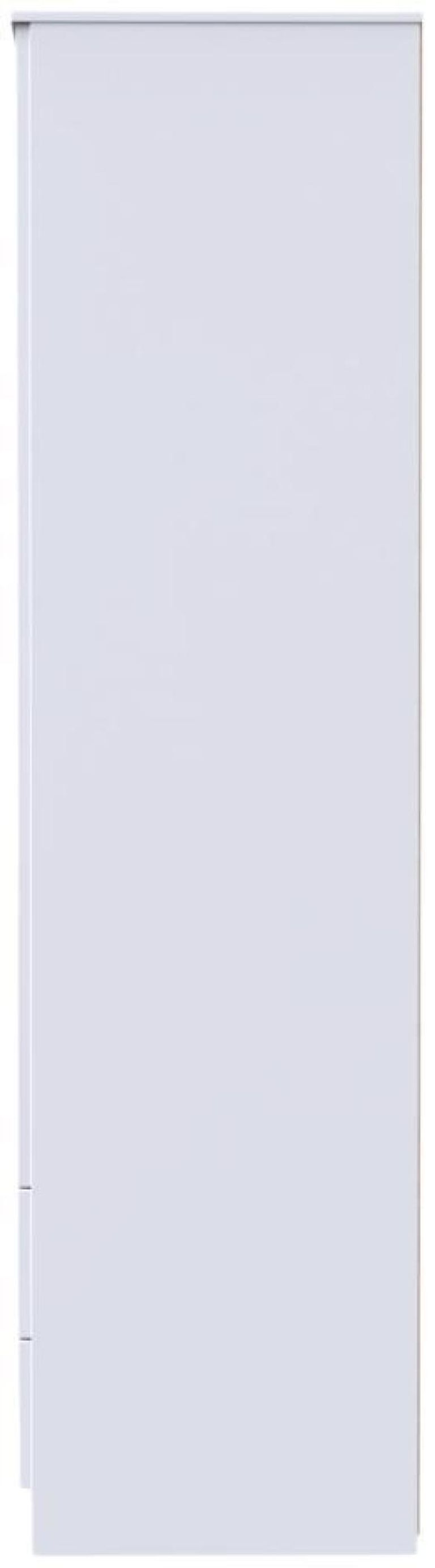 Milan White Gloss 2 Door 2 Drawer Double Wardrobe