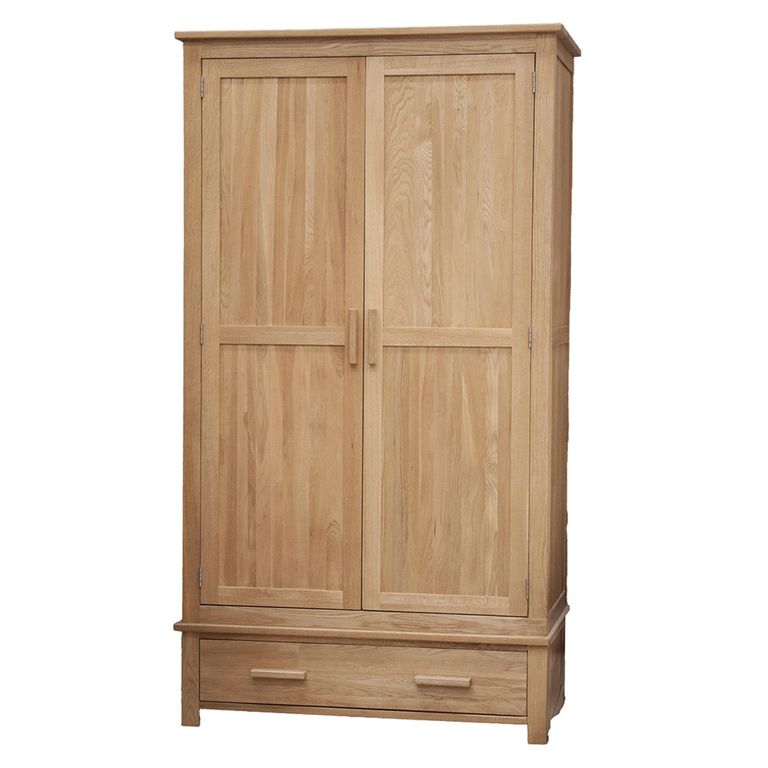 Opus Wardrobe - 2 Door - 1 Drawer - Oak