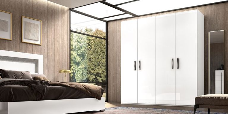 Modern Mara Wardrobe - 4 Door - White