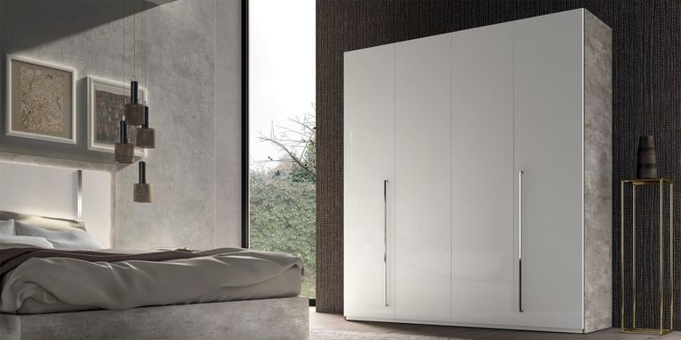 Modern Treviso Wardrobe - 4 Door - Grey