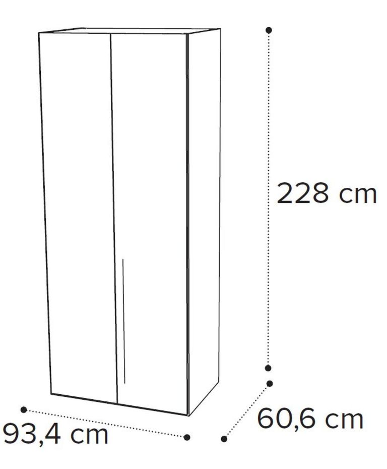 Denali Wardrobe - 2 Door - Sand Birch