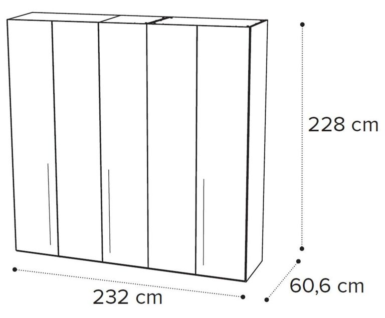 Denali Wardrobe - 5 Door - Sand Birch