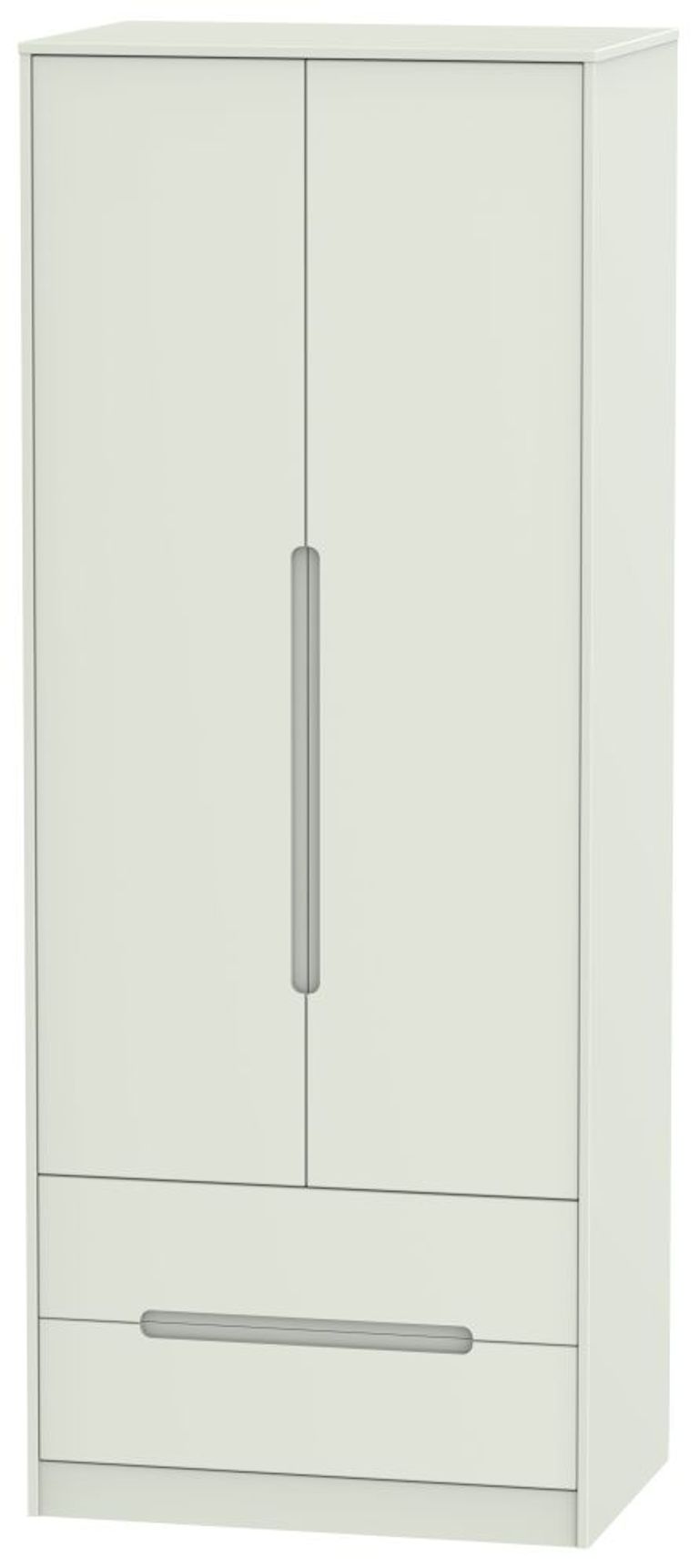 Monaco Cashmere 2 Door 2 Drawer Tall Wardrobe