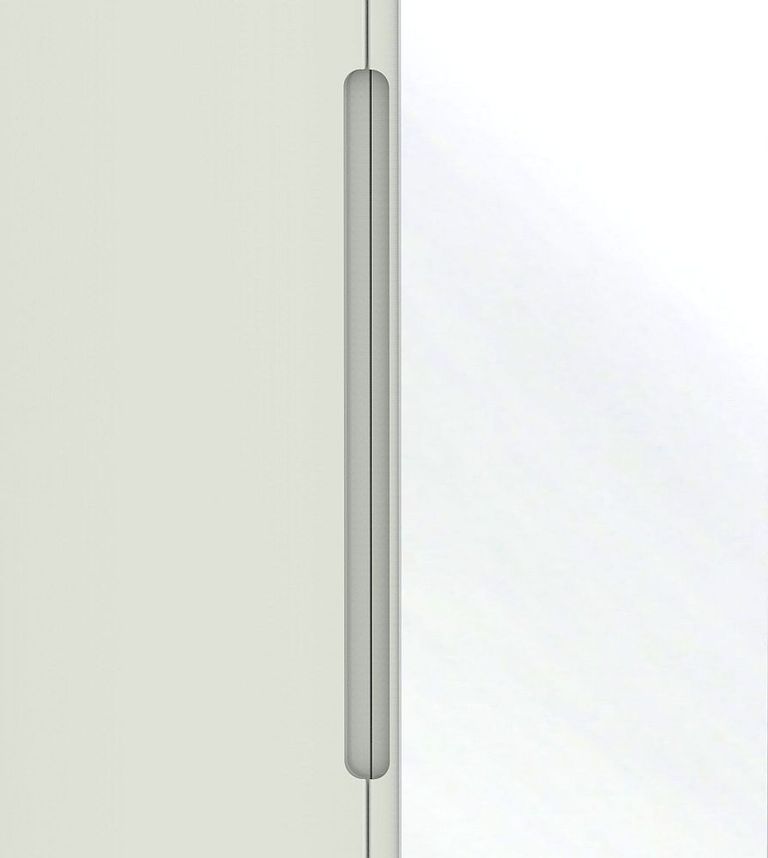 Monaco Cashmere 3 Door Tall Combi Wardrobe - 1 Mirror and LHF 2 Drawers