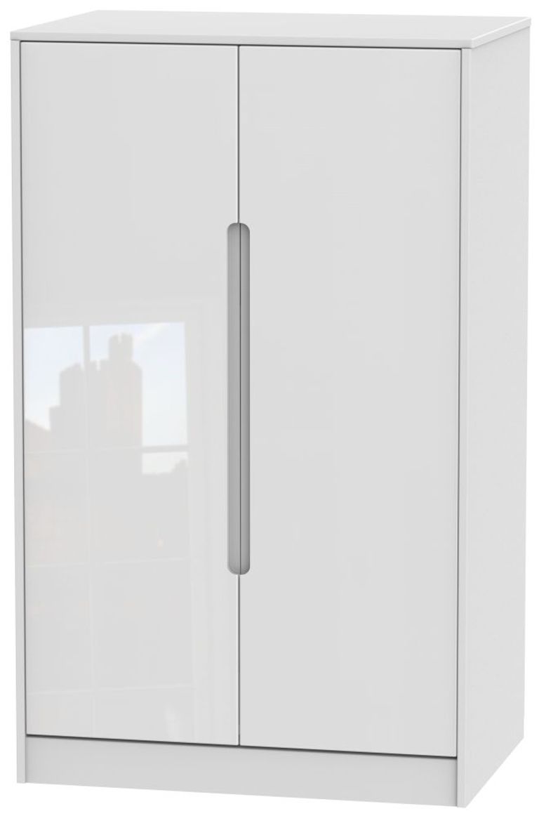 Monaco White Gloss Midi Wardrobe