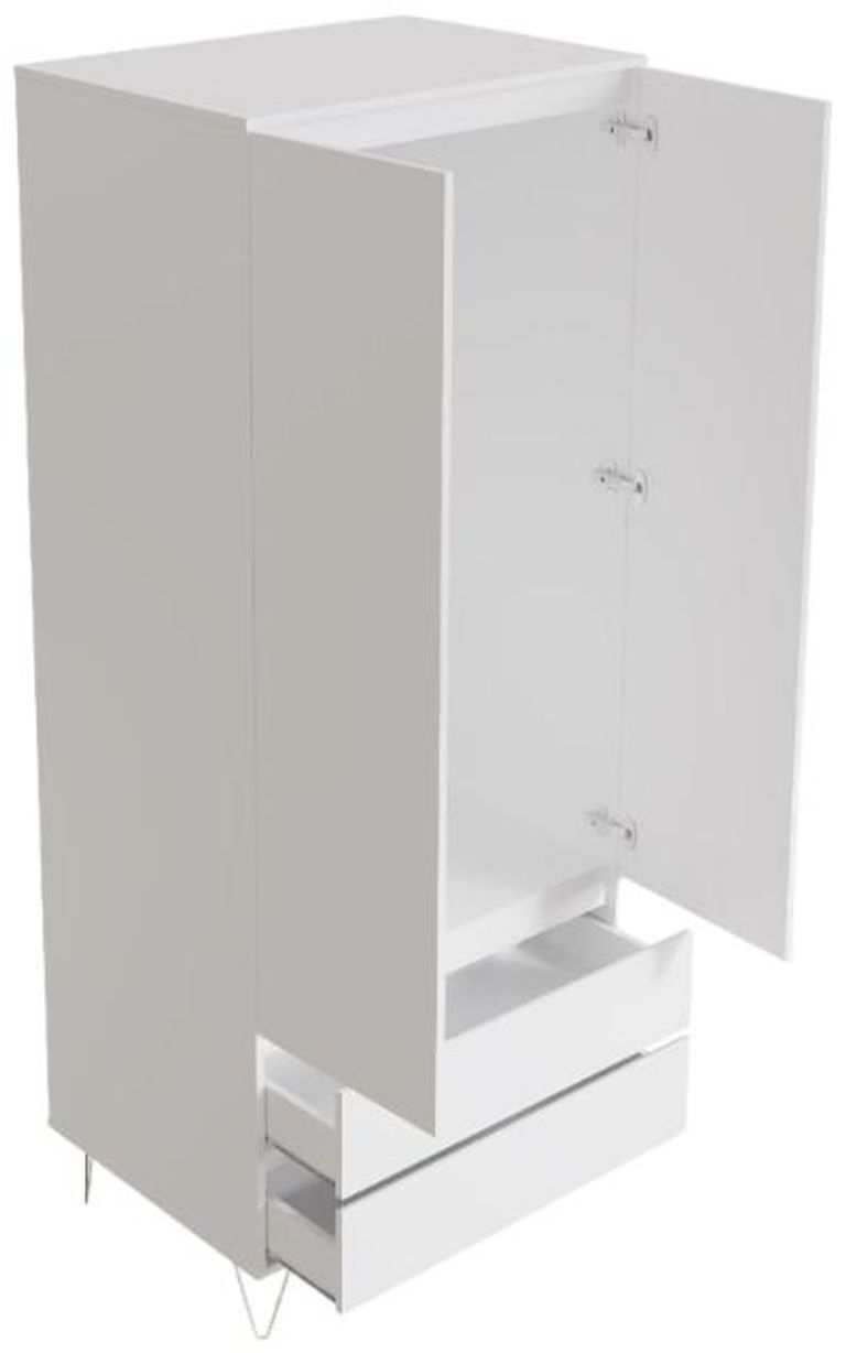 Montour White 2 Door 2 Drawer Wardrobe