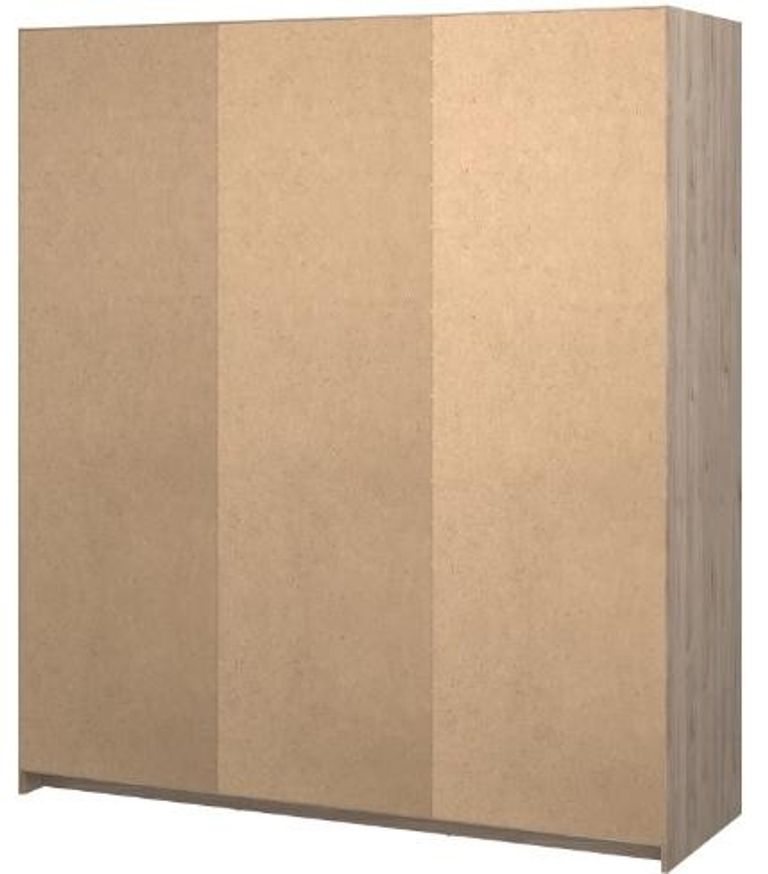 Naia Oak Effect 3 Door 3 Drawer Wardrobe