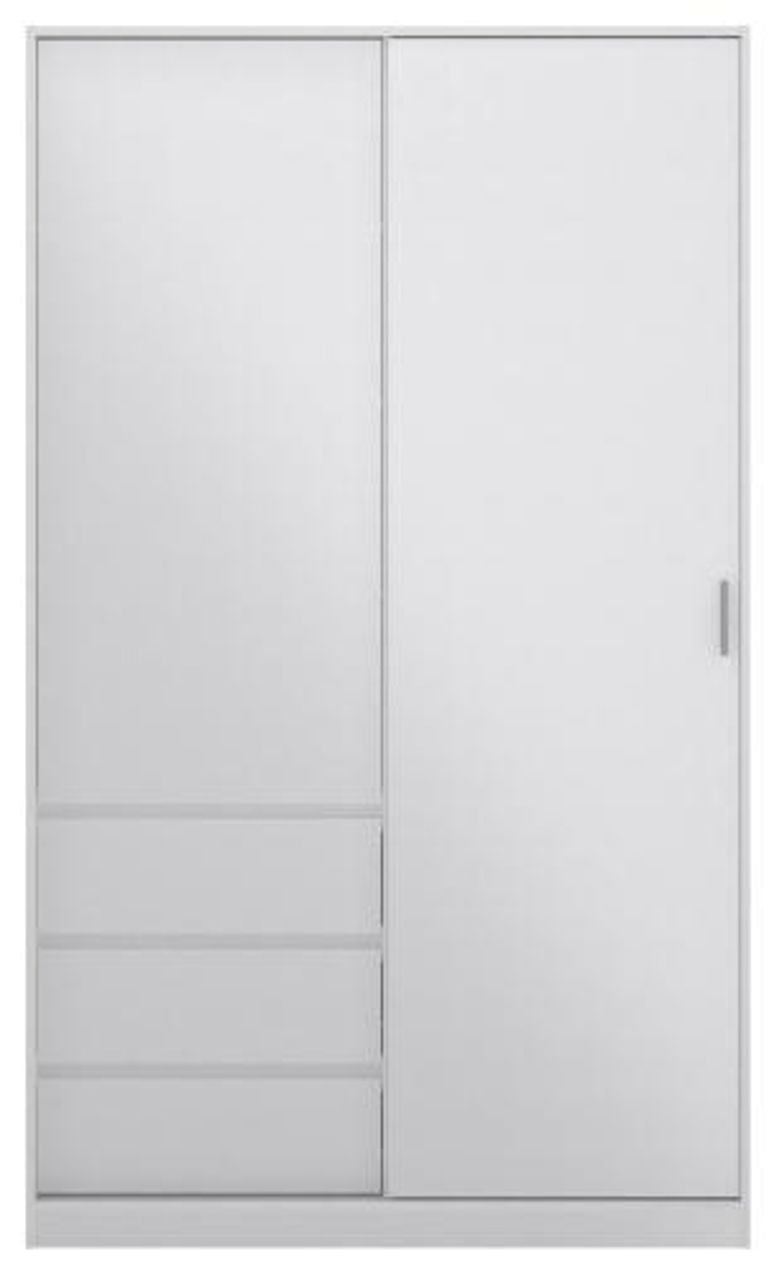 Naia White Gloss 2 Door 3 Drawer Wardrobe
