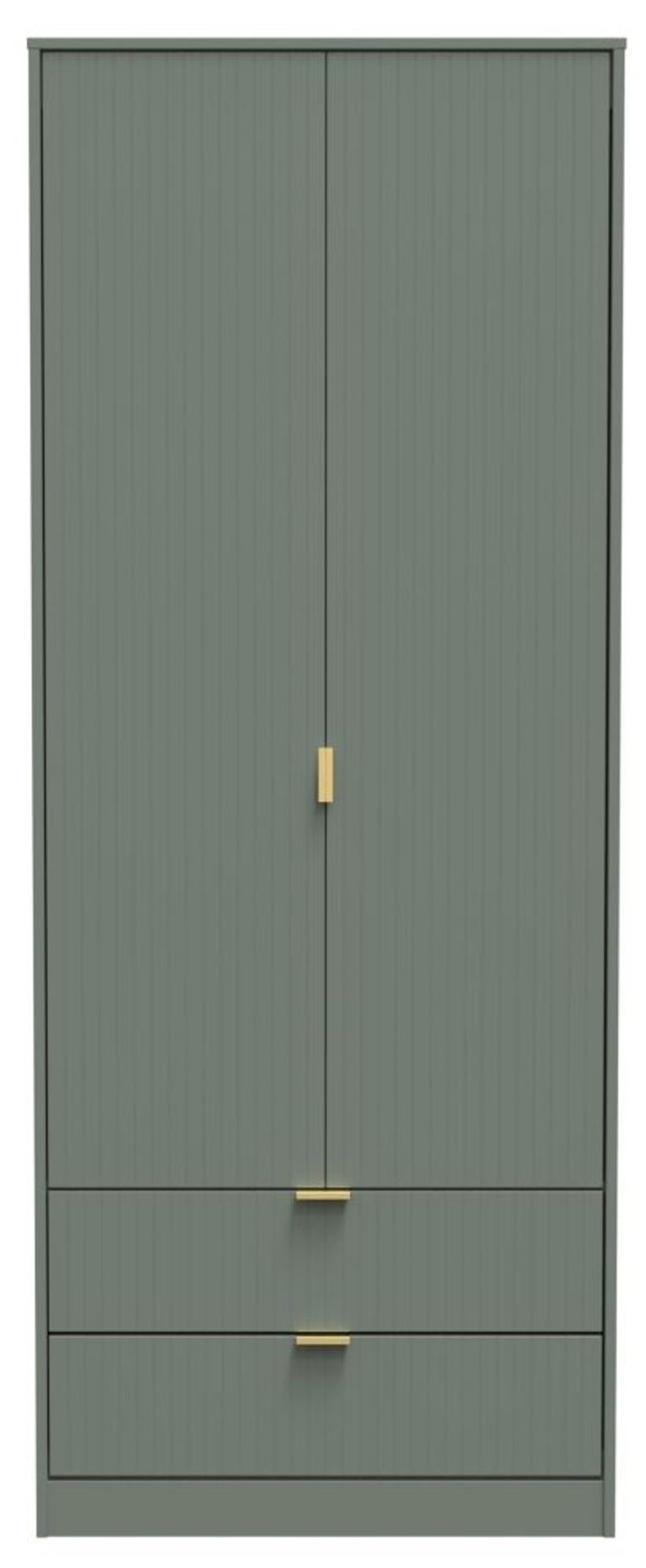 Nashville Green 2 Door 2 Drawer Tall Wardrobe