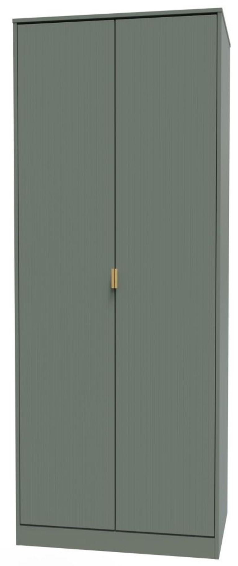 Nashville Green 2 Door Plain Tall Wardrobe