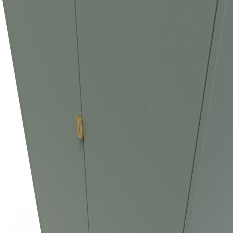 Nashville Green 2 Door Plain Tall Wardrobe