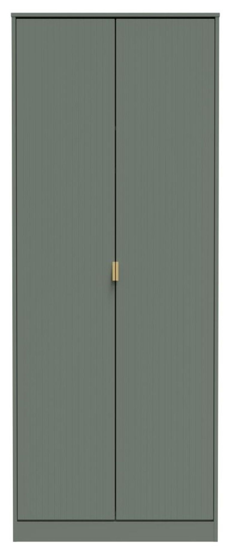 Nashville Green 2 Door Plain Tall Wardrobe