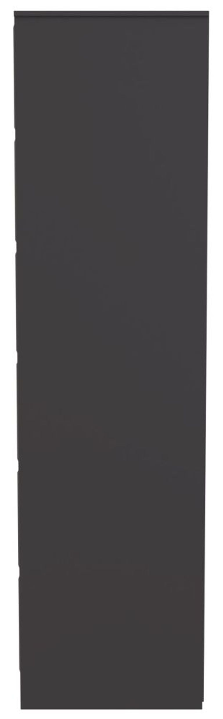 New York Graphite 2 Door Plain Tall Wardrobe