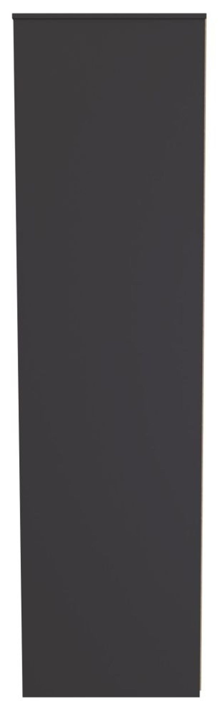 New York Graphite 3 Door Tall Triple Wardrobe - 1 Mirror