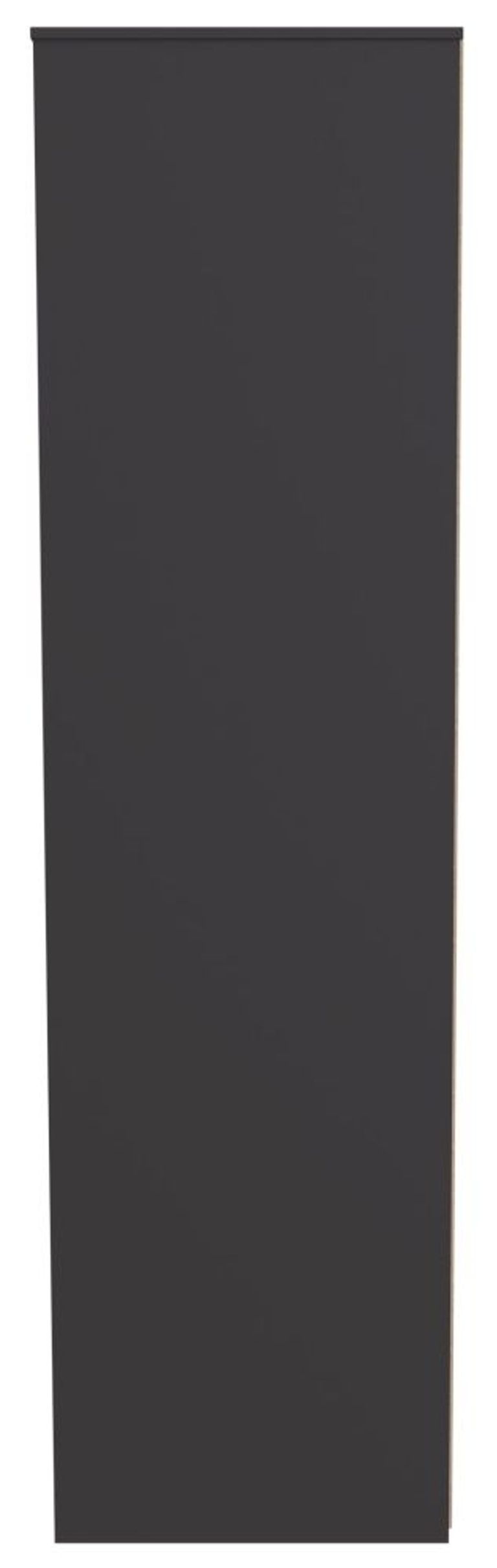New York Graphite 3 Door Tall Triple Wardrobe - LHF 2 Drawers