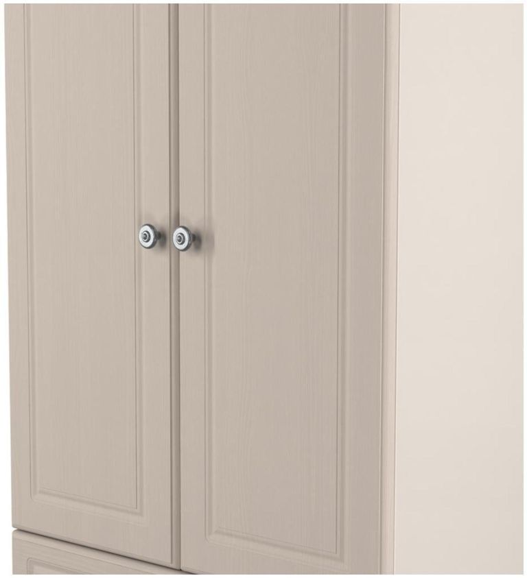 Norfolk Cashmere and Oak Effect 2 Door 2 Drawer Double Wardrobe