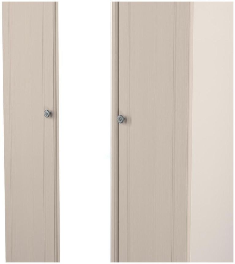 Norfolk Cashmere and Oak Effect 3 Door Triple Wardrobe - 1 Mirror