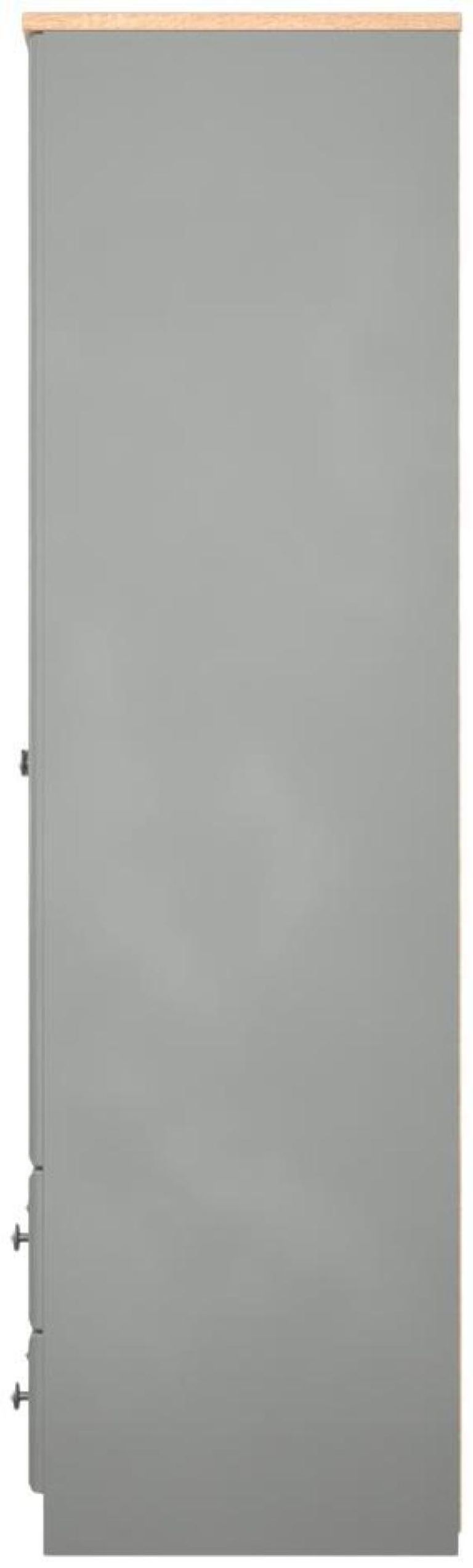 Norfolk Grey and Oak Effect 2 Door 2 Drawer Double Wardrobe