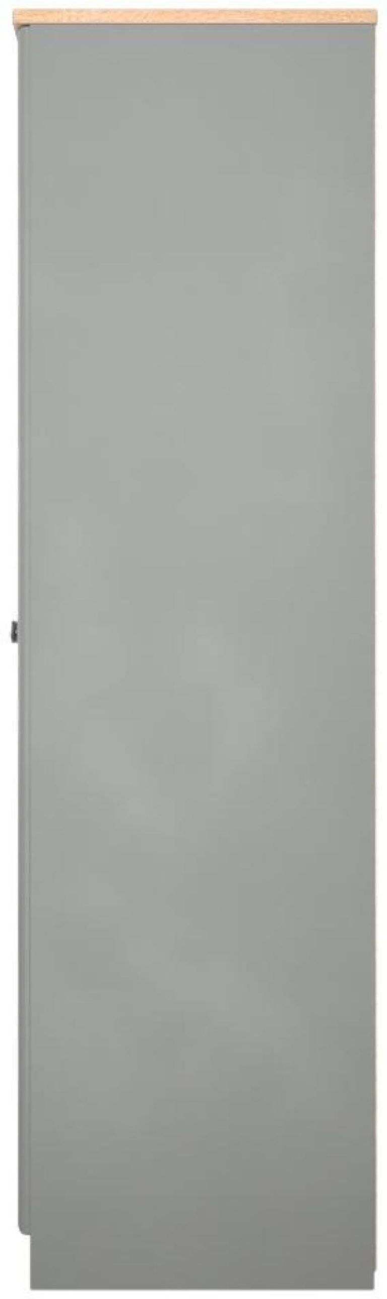 Norfolk Grey and Oak Effect 2 Door Plain Wardrobe
