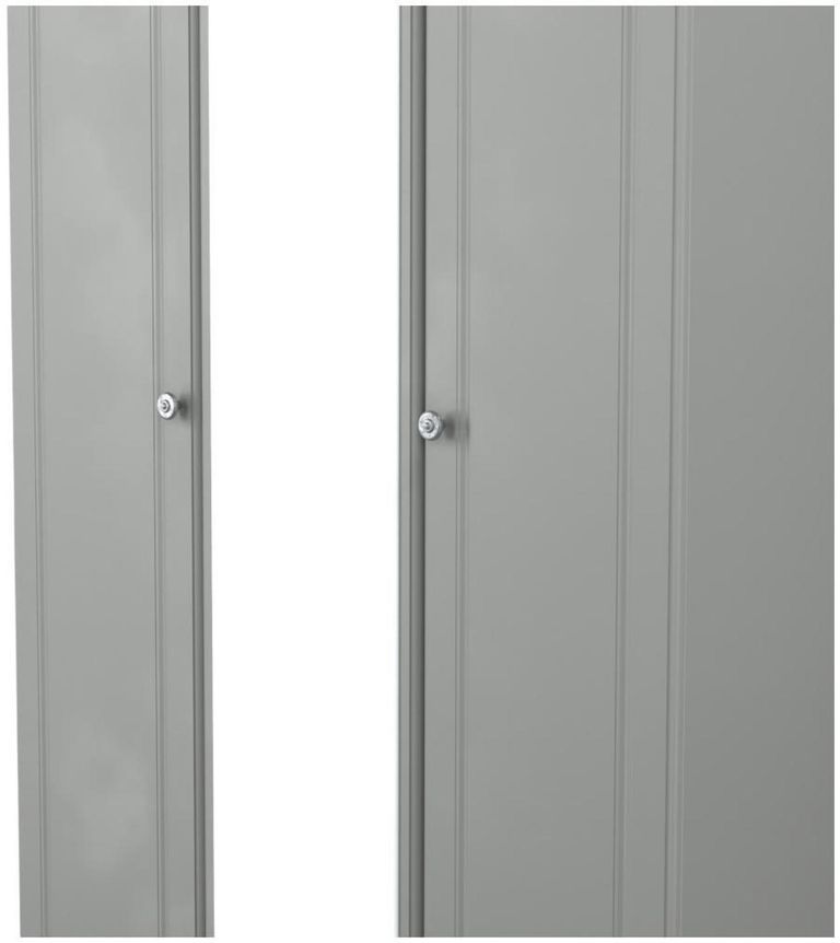 Norfolk Grey and Oak Effect 3 Door Triple Wardrobe - 1 Mirror