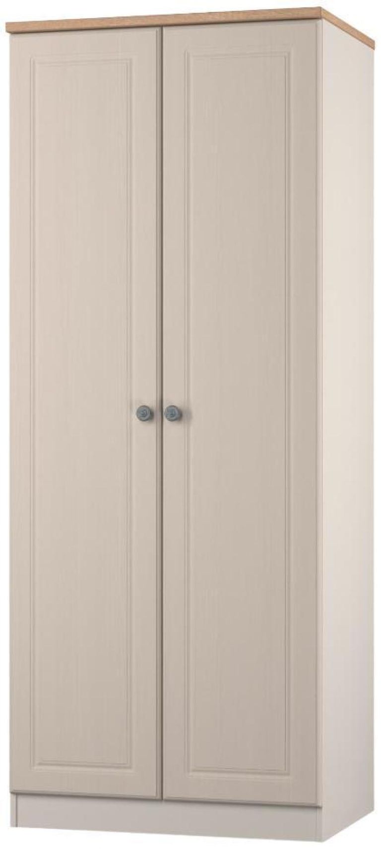Norfolk Kashmir and Oak Effect 2 Door Plain Wardrobe