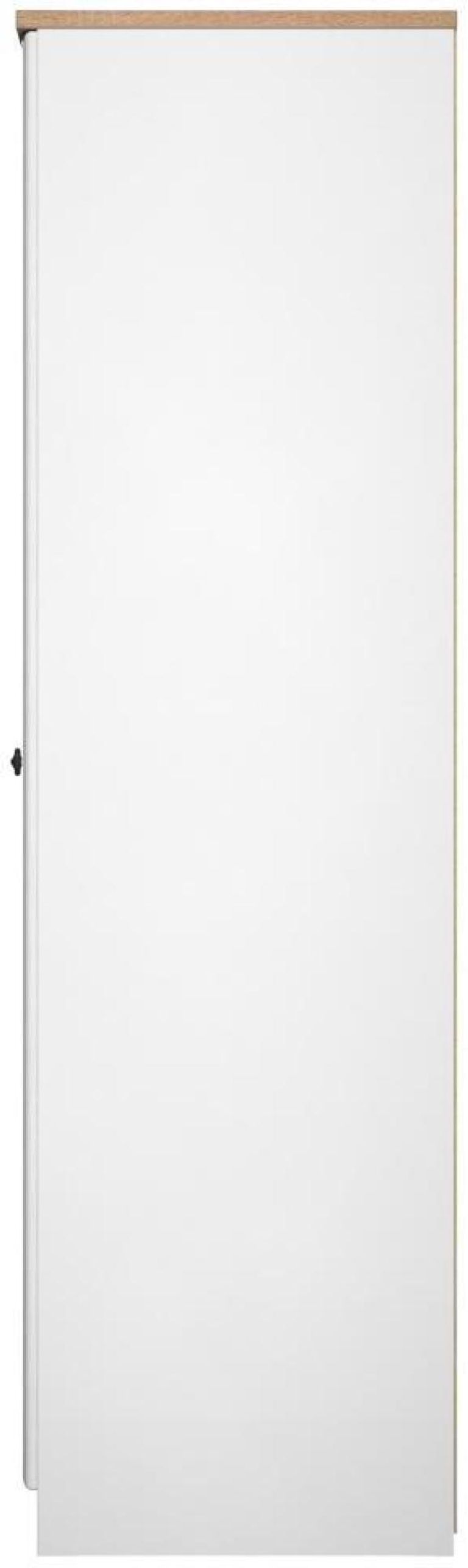 Norfolk White and Oak Effect 3 Door Triple Wardrobe - 1 Mirror