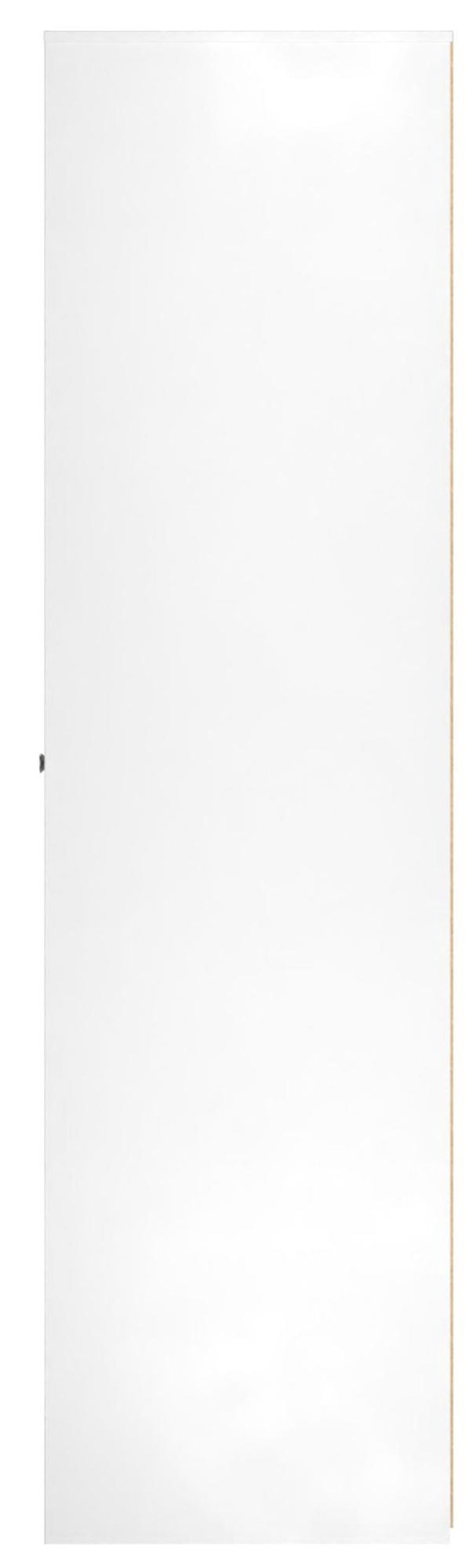 Padstow Grey and White 3 Door Tall Combi Wardrobe - 1 Mirror and LHF 2 Drawers