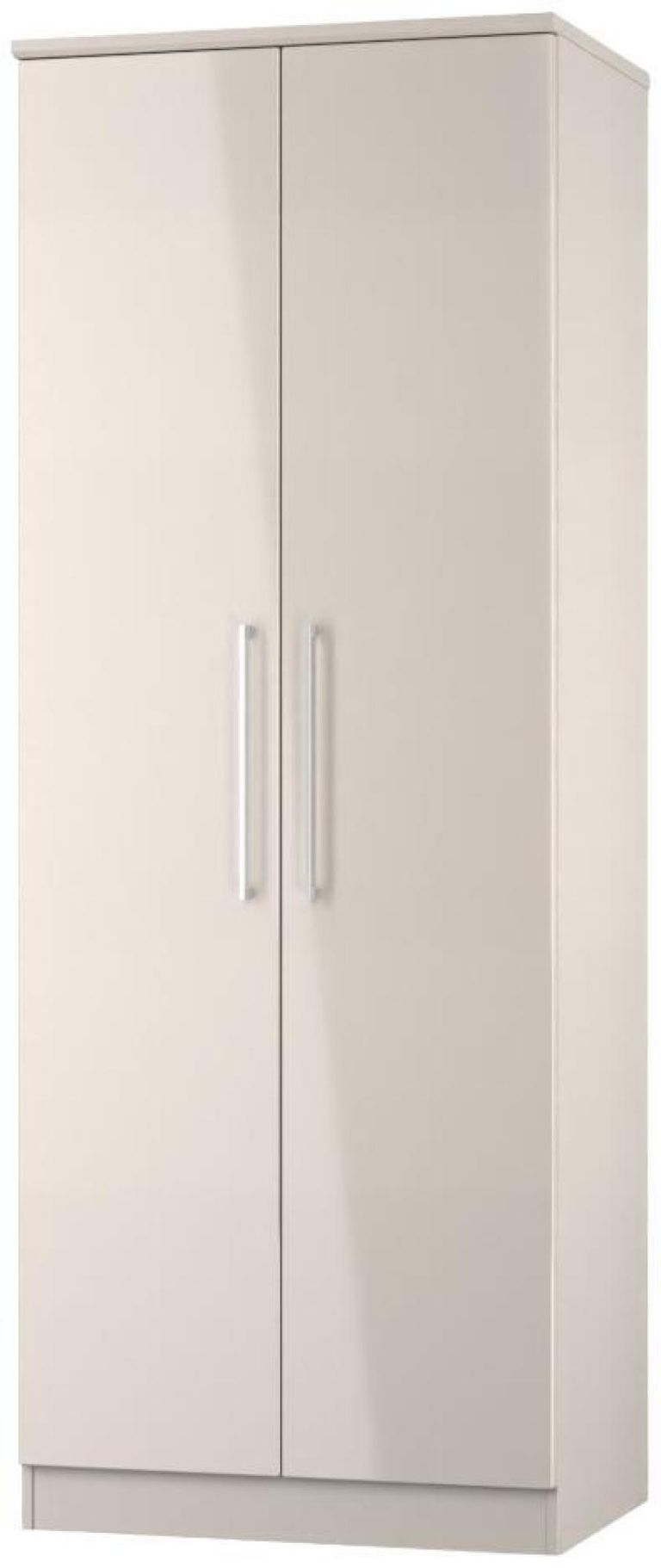 Paris Cashmere Gloss 2 Door Plain Tall Wardrobe