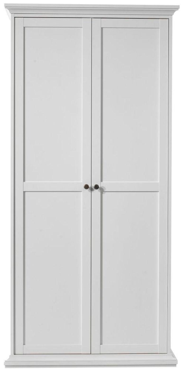 Paris White 2 Door Wardrobe