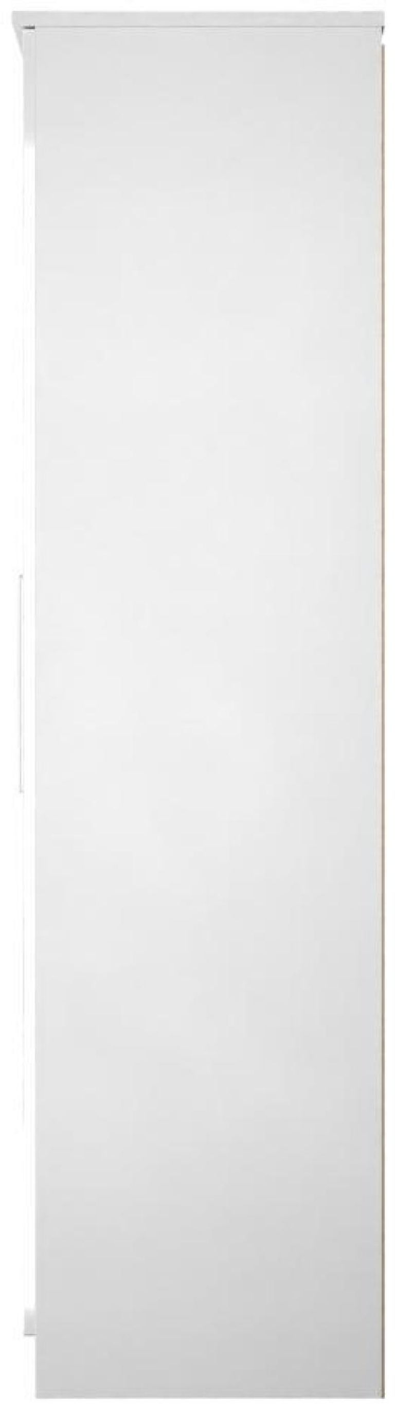 Paris White Gloss 2 Door Plain Tall Wardrobe