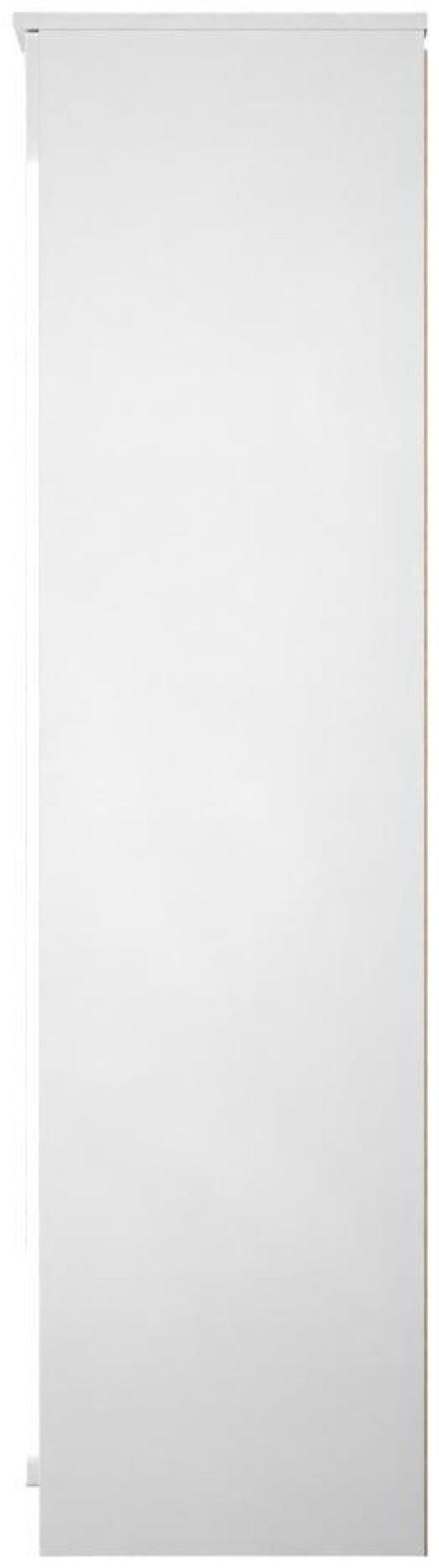 Paris White Gloss 2 Door Tall Wardrobe - 1 Mirror