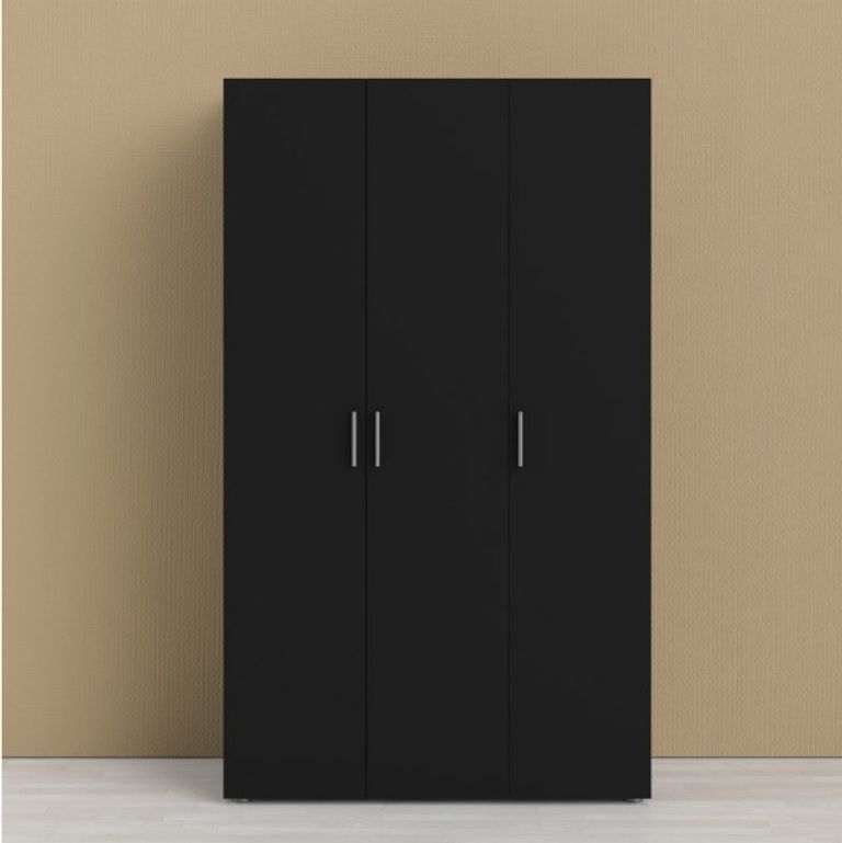 Pepe Black 3 Door Triple Wardrobe