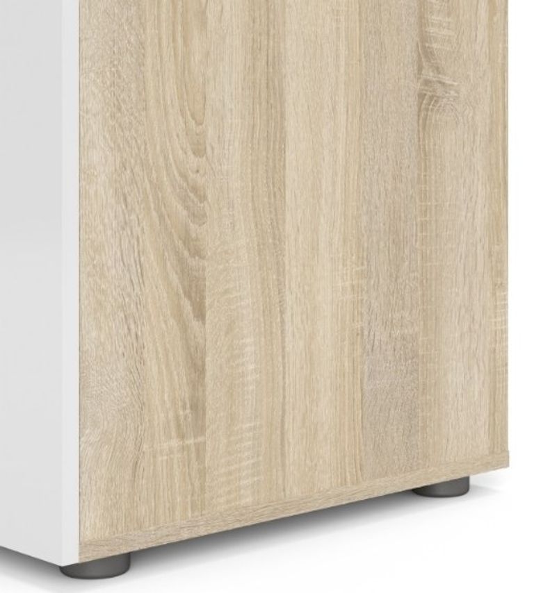 Pepe Oak Effect and White Gloss 2 Door Wardrobe