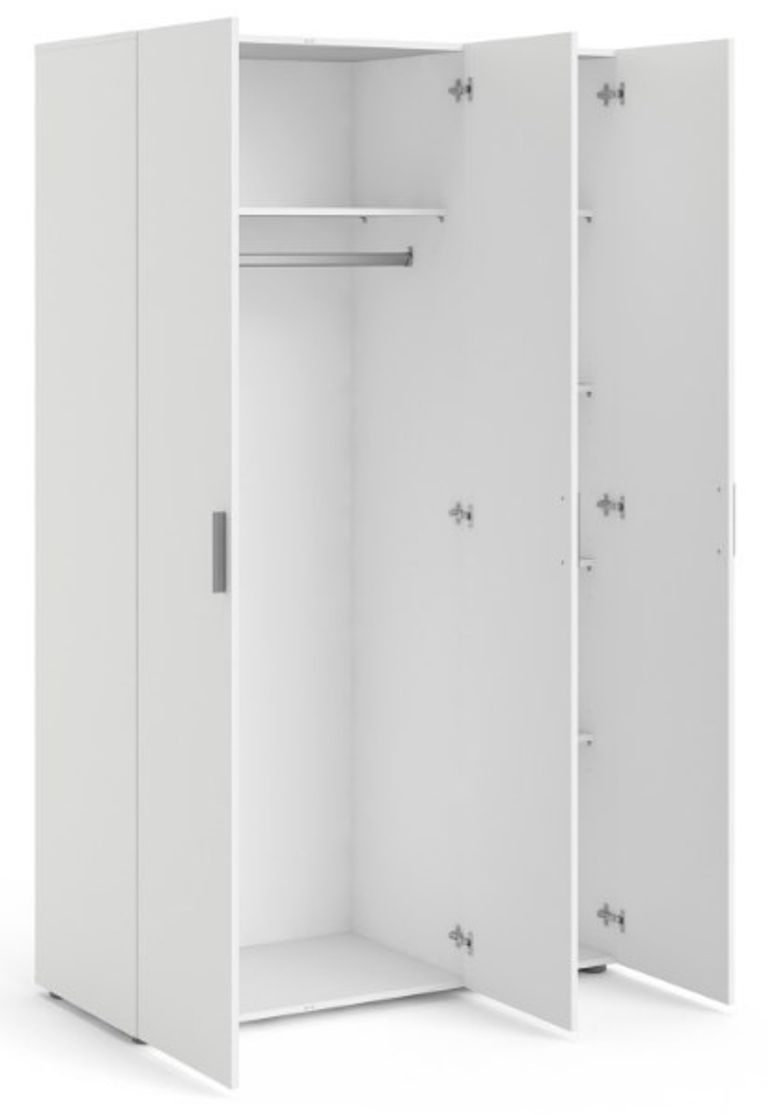 Pepe White 3 Door Triple Wardrobe